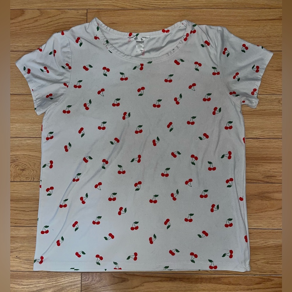 cherry print t-shirt